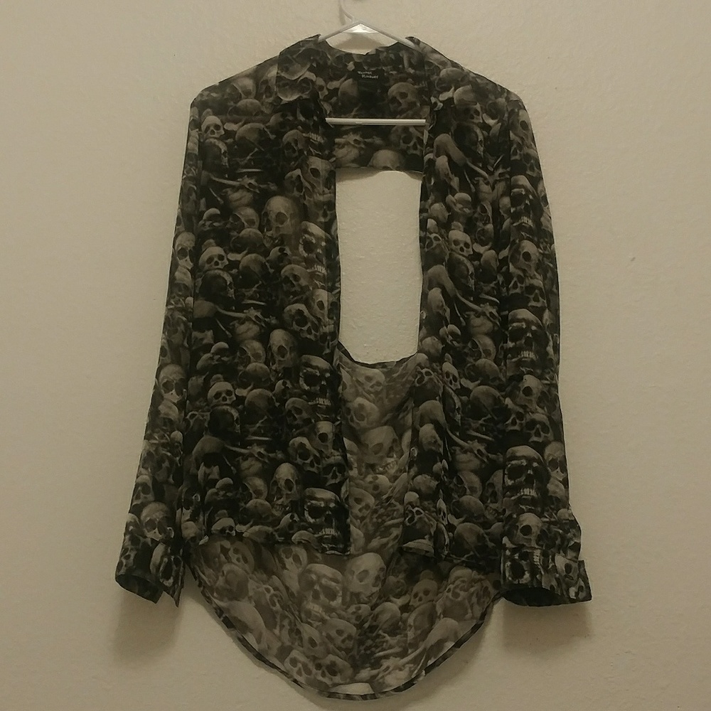Teenage Runaway sheer skull shirt